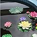 Lightingsky Artificial Floating Foam Lotus Leaves Artificial Foliage Pond Decor (18cm+15cm+10cm, Pack of 6)