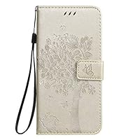 Miagon for Huawei P30 Pro Embossed Case,PU Leather Wallet Notebook Tree Cat Butterfly Design Cover with Kickstand Card Holder and ID Slot Slim Flip Full Protective Case