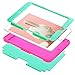iPad Mini 2 Case,iPad Mini Case,iPad Mini 3 Case,iPad Mini Retina Case,BENTOBEN Anti-Slip Shock-Absorption Silicone PC High Impact Resistant Hybrid Three Layer Protective Case Cover Mint Green&Rose
