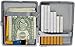 Set of 2 Metal-Plated 100s Leather Cigarette Case & Stash Box (Buffalo Black)