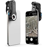 APEXEL 40x/80x/120x 3-in-1 Phone Micro Lens Phone Microscope Lens | With Universal Clip/CPL/16 LED/8 UV LED, Wheel Design, Pocket Portable Microscope for iPhone, Samsung &amp; Android