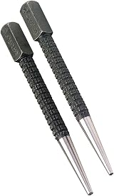 Draper 4 Piece Cupped Nailsets 1.5 to 5.0 mm Marking Tools Knurled Body view 4