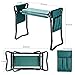 AB+ ABJ-KNLST01 Garden Kneeler Seat with 2 Bonus Tool Pouches & Soft Pad, Foldable Stool, Standard, Green