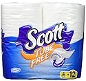 Scott Tube-Free Bath Tissue, Mega Roll, 4 Count (Packaging May Vary)