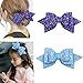 6PCS 5Inch Glitter Hair Bows Large Big Bling Sparkly Sequin Glitter Bows Alligator Hair Clips Hair Accessories for Baby Girls Toddlers Kids Teens Women