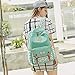 Canvas Travel Laptop Backpacks Girls Women College Backpack School Bag 15 inch USB Daypack Outdoor (619-Mint Green)