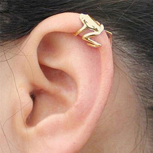 Fashion 1Pcs Punk Gold Plated Cute Frog Cuff Ear Clip Wrap Earring Retro Jewelry