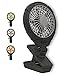 Treva 5 Inch Two Speed Battery & USB Powered Clip On Fan - Slim and Portable Cooling Travel Fan with USB - Gray