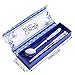 THY COLLECTIBLES Elegant Oriental Inspiration Silver Stainless Steel Chopsticks & Spoon Set In Gift Box, 2 Piece