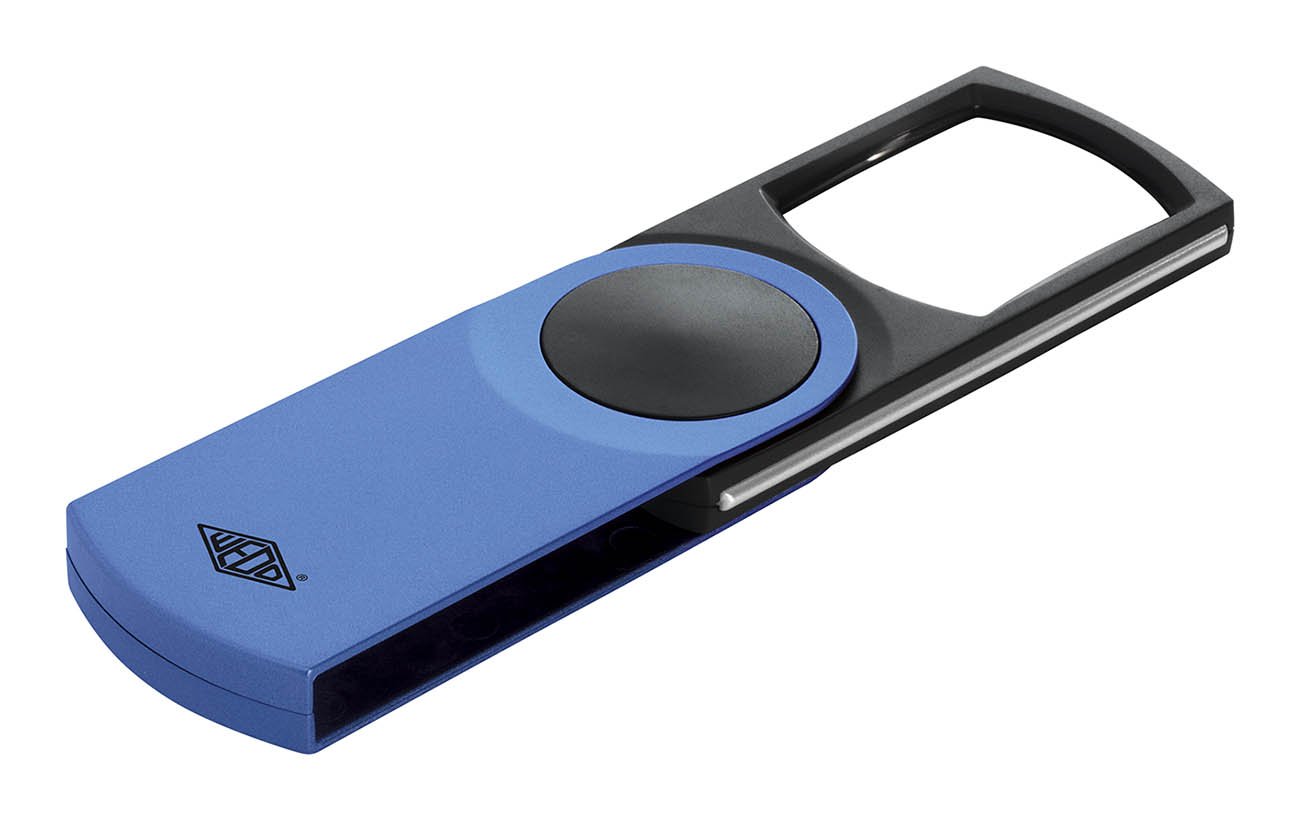 Wedo 2717603 Swing It Illuminated Magnifier with 3X Magnification - Blue