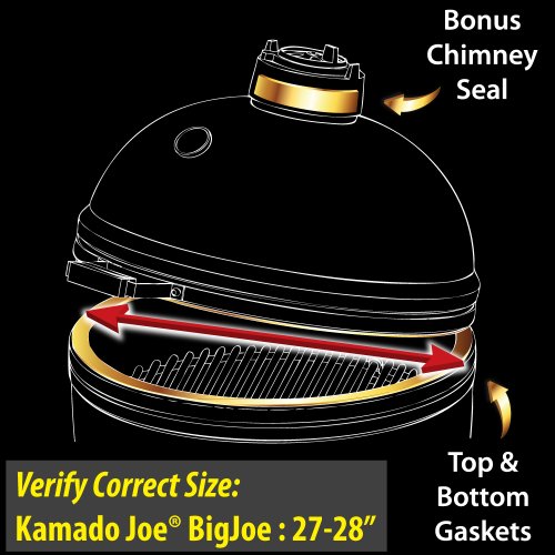 Gold Standard High Heat Gasket with Adhesive for BigJoe Kamado Joe with