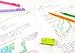 Color Mechanical Pencil 0.5mm 7 Color(Red/Blue/Pink/Orange/Green/Mint Blue/Lavender) Pens, Sticky Notes Value Set