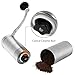 LeshionLife Stainless Steel Body Adjustable Ceramic Conical Burr Manual Coffee Grinder
