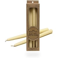 Pure Beeswax Taper Candles – Sapphire Blue, 6-Inch Pair, Vanilla & Amber Scent
