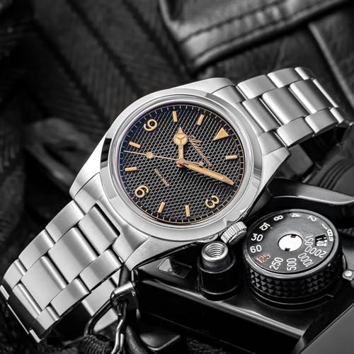ADDIESDIVE Quartz Watch for Men 36 MM Analog VH31 Mech-Quartz Movement K1 Mineral Conves Crystal Waterproof 100 M AD2030