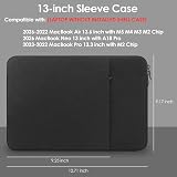 ProElife 13-Inch Laptop Sleeve Case for MacBook Air 13.6in & Neo 13in Black view 2