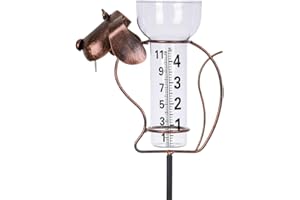 Venniy Rain Gauge Outdoor - Dog Design Garden Rain Gauge with Large Capacity Cup & Double Scale, Easy to Read，Perfect for Yard Decoration