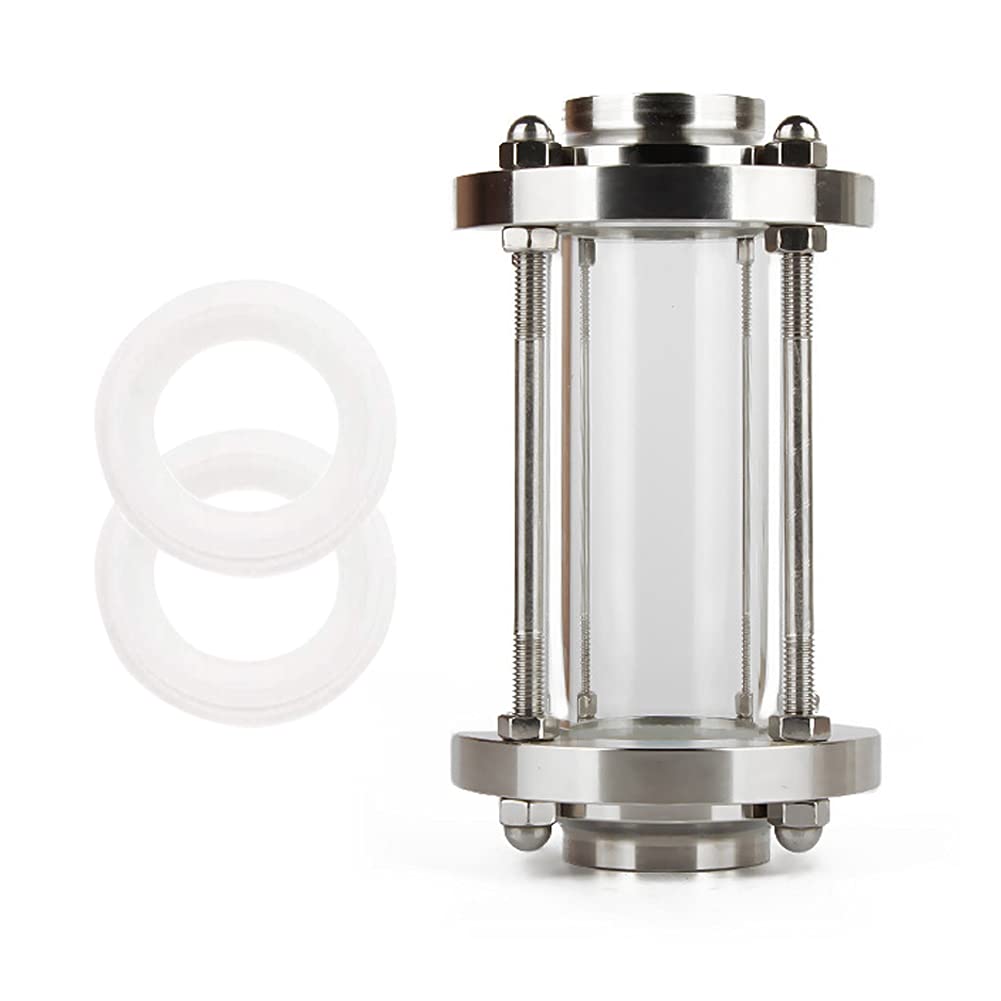 Photo 1 of Beduan in-Line Sight Glass with Tri Clamp End, Sanitary Flow Sight Glass Stainless Steel 3 Inch Tri Clamp Type (Flow Pipe OD 76mm)