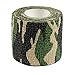 Camouflage Wrap Tape, 4 Rolls 15Ft Outdoor Military Protective Camouflage Self-adhesive Camo Fabric Wrap Tape for Firearms, Rifles, Flashlights, Knife, Bicycle, Woodland