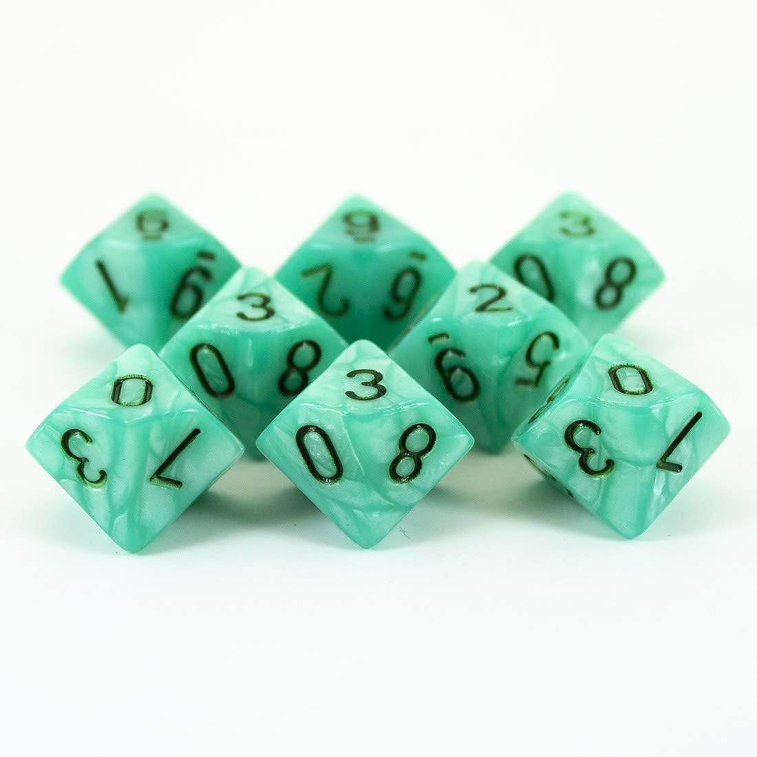 Paladin Roleplaying Turquoise Pearl Dice - 8 D10 Set - 'Aqua', 16 Count (Pack of 7513) - Image 3
