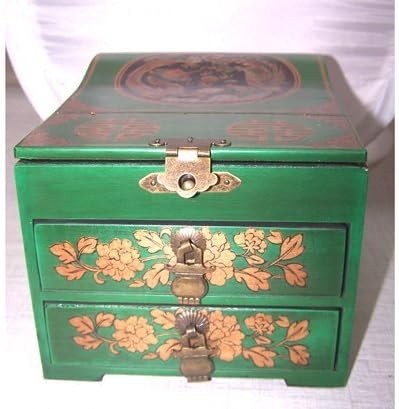 MZO - Caja de Recuerdos Vintage para joyería China, Superficie de Cuero: Amazon.es: Hogar