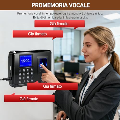 Diseleri Fingerprint Attendance Alarm Clock for Employees