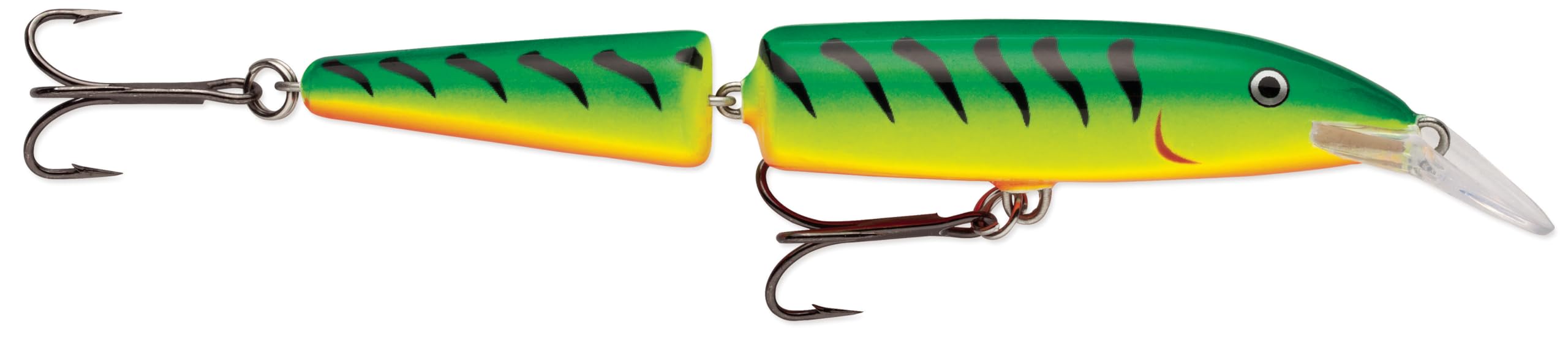 Rapala Jointed Lure with Two No. 2 Hooks, 1.2-4.2 m Swimming Depth, 13 cm Size, Firetiger — image 1