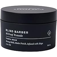 Blind Barber 90 Proof Pomade - Matte Styling Pomade for Men - Strong Hold, Natural Finish Texture Paste with Hops & Tonka Bea