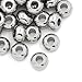 HOUSWEETY Stainless Steel Silver Tone Round Jewerly Findings Solid Beads 5mm (100PCS)