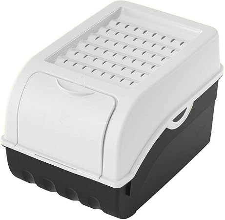 Caja para verduras / patatas, de color blanco/negro: Amazon.es: Hogar
