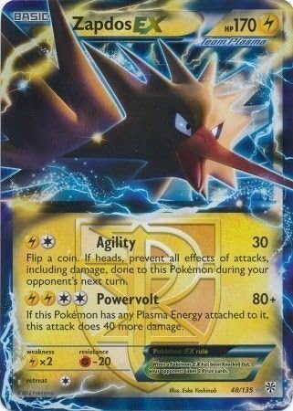 Pokemon Zapdos Ex 48 Bw Plasma Storm Holo