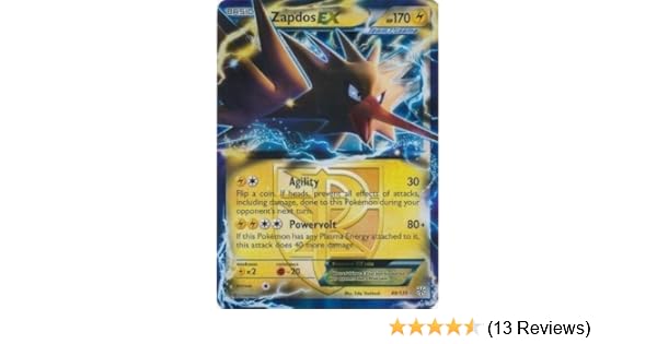 Pokemon Zapdos Ex 48 Bw Plasma Storm Holo