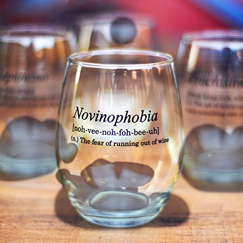 Funny Stemless Wine Glass Dictionary Definitions Set of 4 Pricepulse
