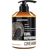 ALPAIS Black Castor Oil Curling Cream for Wavy, Curly, Medium to Coarse Hair, Moisturizing Anti-Frizz Hair Styling Cream, 3.53oz (280ml)