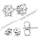 Billie Bijoux Women Sterling Silver Earrings Studs,Round Cut Cubic Zirconia Diamond Rhinestone Fine Jewelry Mother's Day Gift (4mm.5mm.6mm)