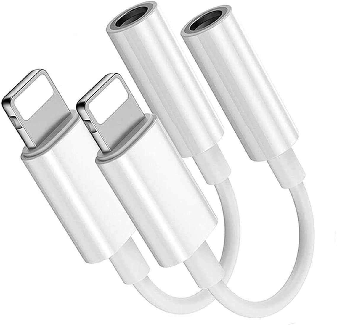 Photo 1 of [Apple MFi Certified] Lightning to 3.5 mm Headphone Jack Adapter, 2 Pack Earphone Audio Jack Aux, Dongle Cable Compatible with iPhone 13/12/11 Pro/XR/XS Max/X/8/7 Support All iOS& Music Control