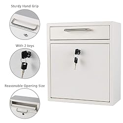 KYODOLED Steel Key Lock Mail Boxes Outdoor,Locking