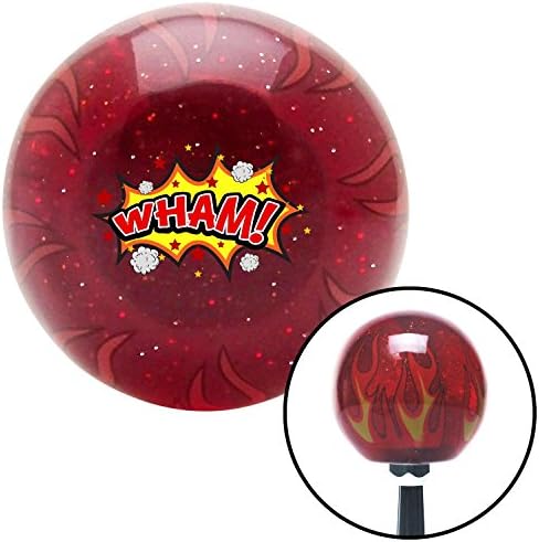 WHAM! Red Flame Metal Flake Shift Knob with M16 x 1.5 Insert xtreme 2 din bbs