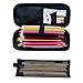 Srise Large Pencil Case Pencil Bag with Zipper Pencil Pouch for Boys & Girls (Black)