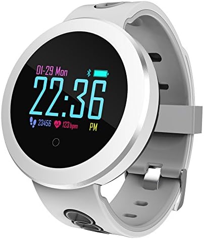 COSVII Smart Watch Waterproof, Bluetooth Fitness Tracker with Heart Rate Monitor, Sleep Monitor, Step& Calories Tracker, Alarm Clock, Call/SNS/SMS Reminder, Compatible with Android and iOS (White)