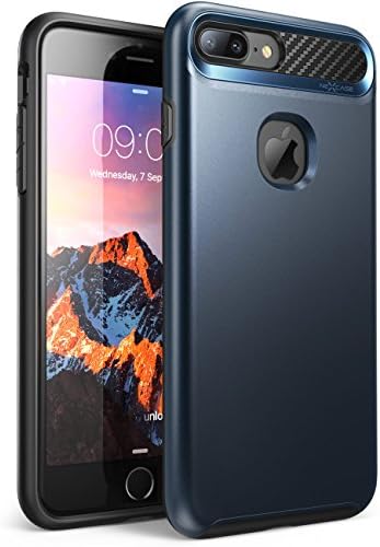 iPhone 7 Plus Case, NexCase Korona [Dual Layer] Apple iPhone 7 Plus 5.5 Inch Case Cover [Ultra Slim] Armored Hybrid TPU Cover / Hard Outter Shell (MetallicBlue)