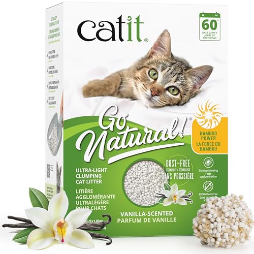 Catit Go Natural Ultra-Light Clumping Cat Litter, Eco-Friendly Litter 7.9lb