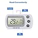 Digiwise Digital Refrigerator Freezer Fridge Thermometer, Wireless with Large LCD, White
