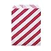 AKOAK 50 Pcs 5 x 7 Inches White and Red Striped Paper Bags,Holiday Wedding Christmas Favor Candy Treat Bags