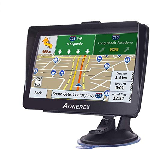 GPS Navigation for Car, 7-inch High-Definition Touch Screen, 8GB 256MB Satellite Navigation with Liv