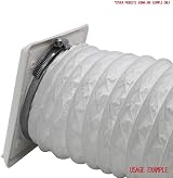Kair White 100mm Louvred Wall Vent Grille with Flyscreen 99.5mm Rear Spigot view 9