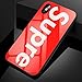 iPhone X Tempered Glass Back Case, AICase Supre Fashoin Hard Glass Back Cover Soft TPU Bumper Frame Anti-Fingerprints Anti Scratch Protective Case for Apple iPhone X/10 (Red)
