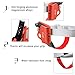 NewDoar Left Foot Ascender Riser Rock Climbing Tree Arborist Mountaineering Rappelling Quick Step Equipment CE Certified Climbing Device for 8~13MM Rope(Left Orange)