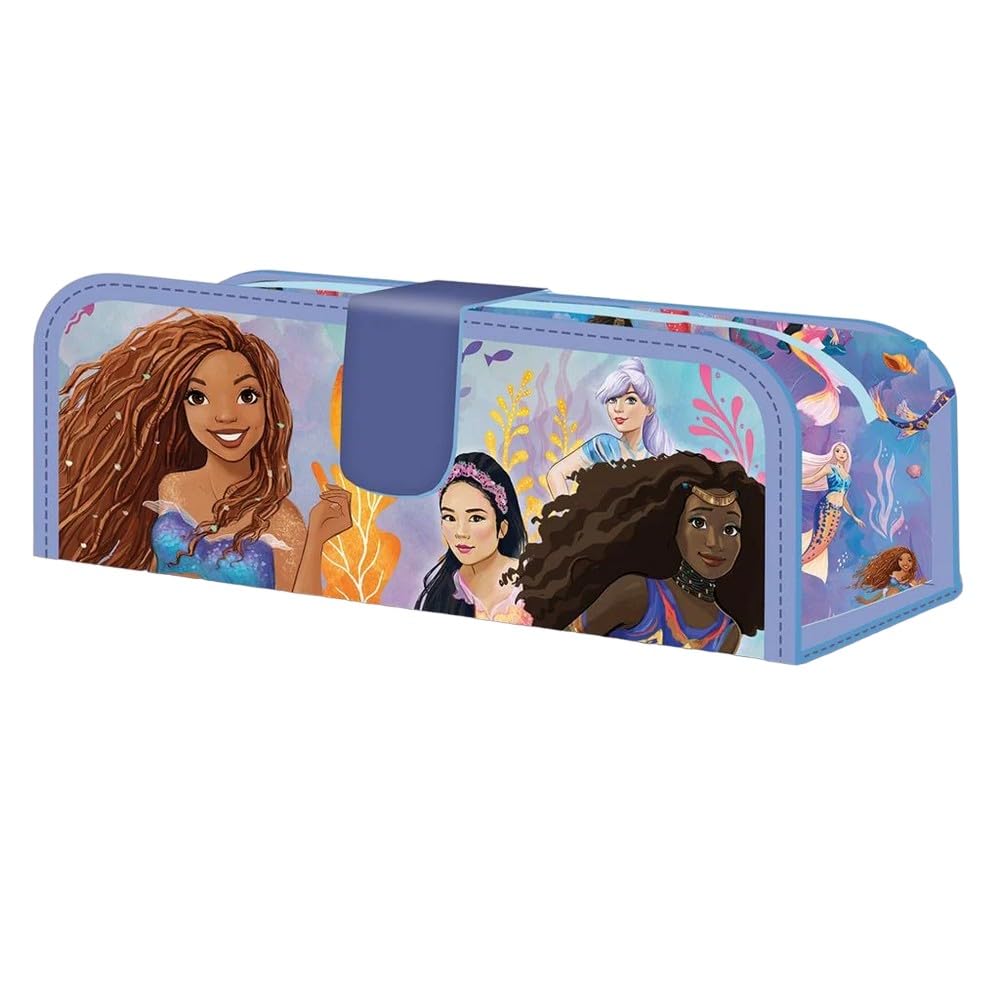 Disney The Little Mermaid Pencil Case and Stationery Set (Sisters Design) Disney Pencil Case for Girls - Official Merchandise