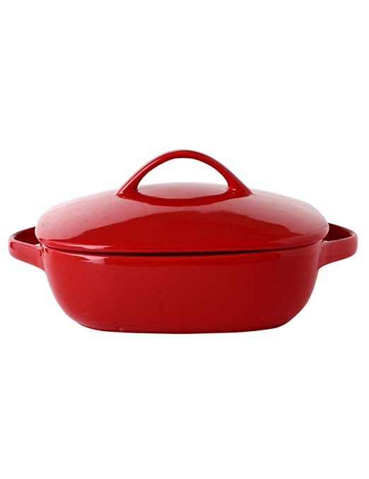 KCoob - Cuenco de cerámica para microondas, Color Rojo con ...